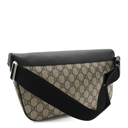 Gucci GG Supreme Monogram Large Belt Bag Beige Ebony Black 3 of 10