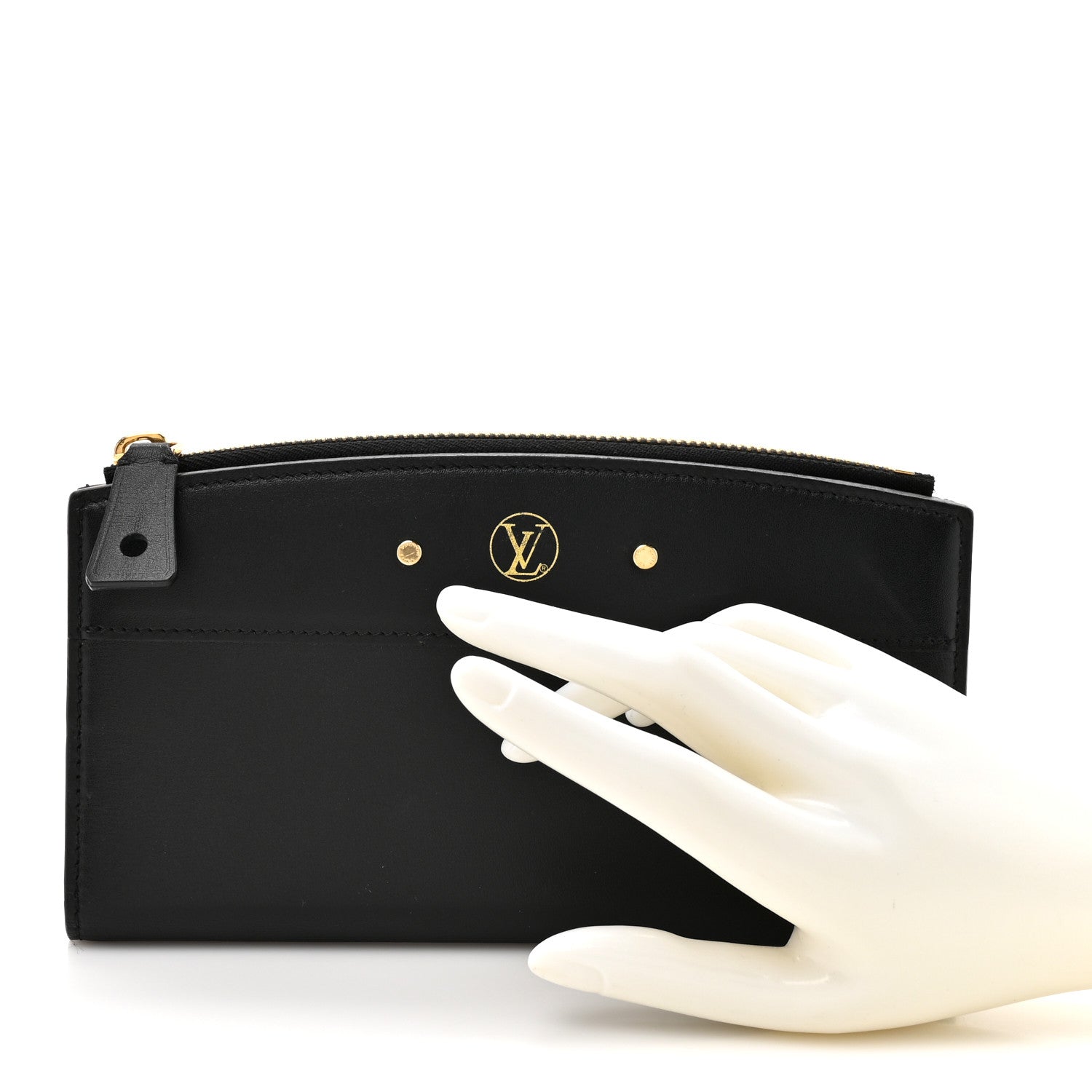 Louis Vuitton Calfskin City Steamer Wallet Black 2 of 9