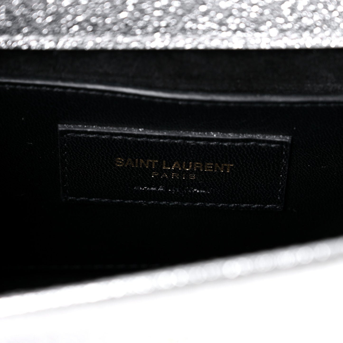 Metallic Calfskin Small Classic Monogram Kate Satchel Platine