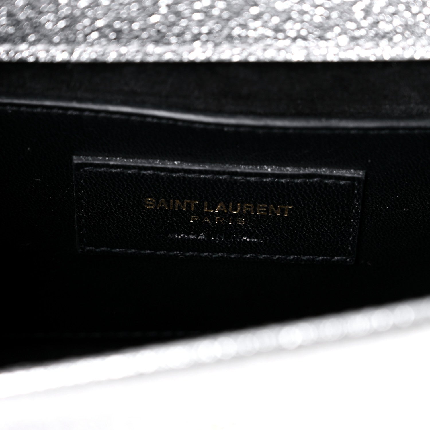 Saint Laurent Metallic Calfskin Small Classic Monogram Kate Satchel Platine 5 of 10