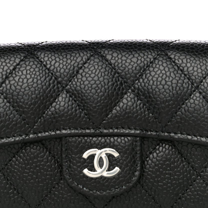 Chanel Caviar Quilted Flap Card Holder Wallet Black 9 of 11