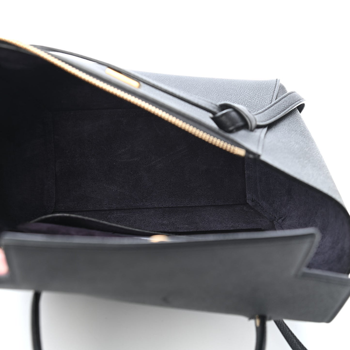 Grained Calfskin Micro Belt Bag Black