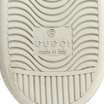Gucci Calfskin Stripe Womens New Ace Sneakers 35.5 New Mystic White Ecru Red Flame 8 of 10