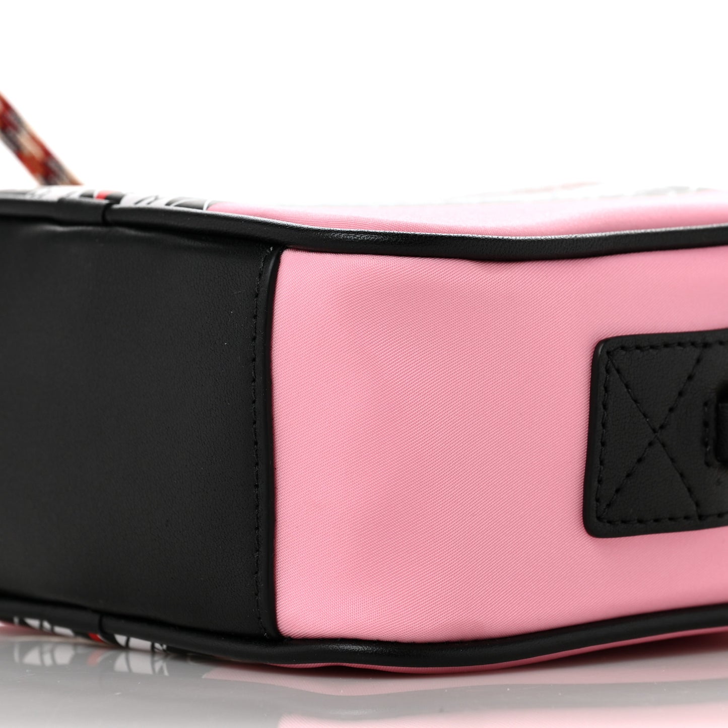 Nylon TB Stripe Camera Bag Pink Black