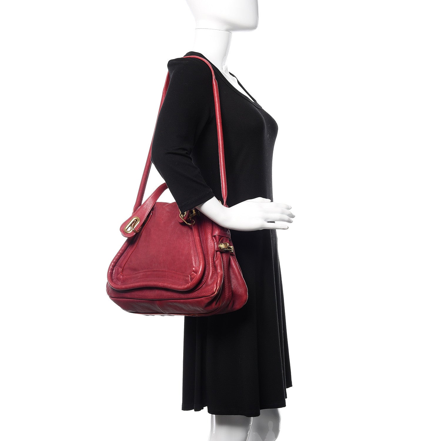 Chloe Calfskin Medium Paraty Cyclamen 2 of 16