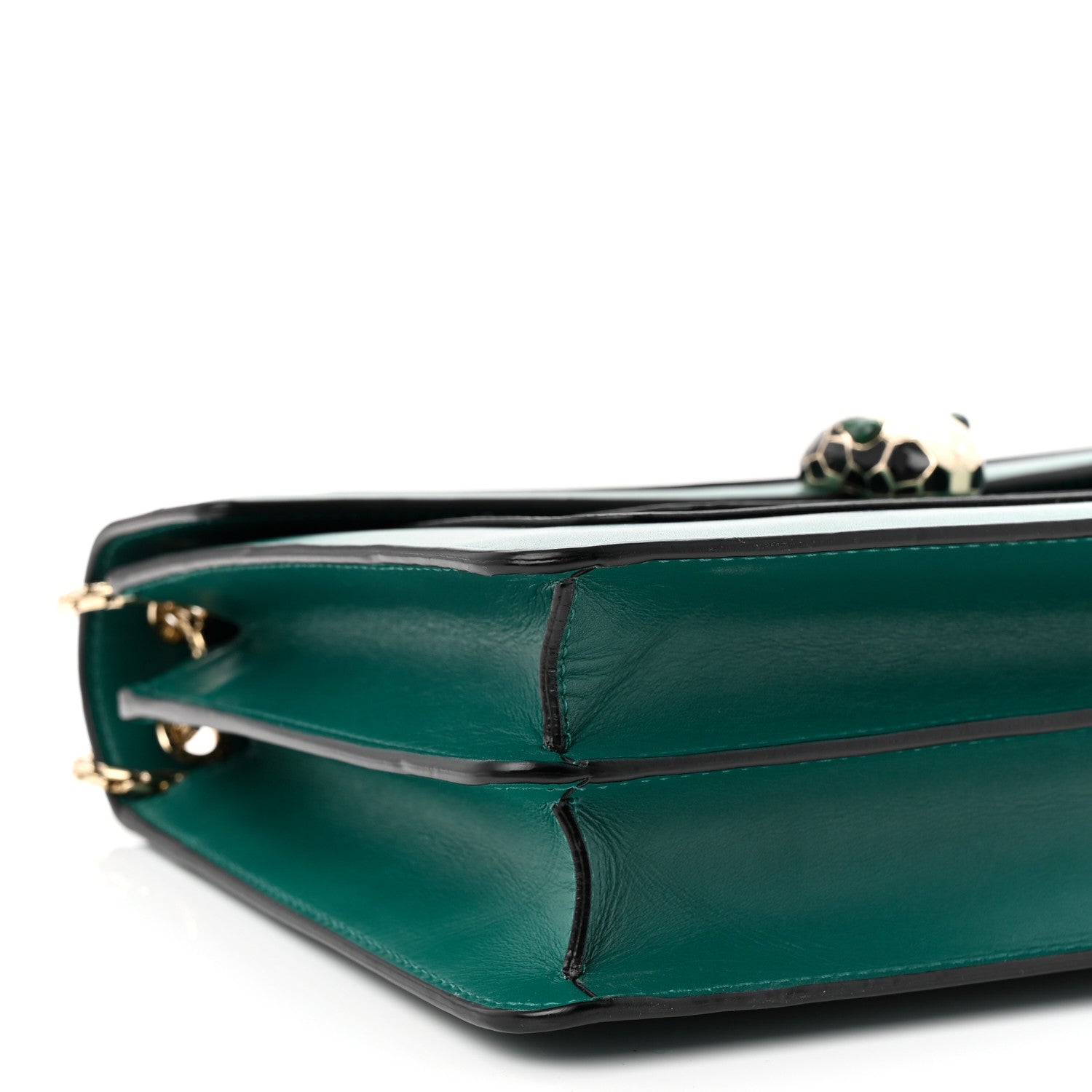 Bulgari Calfskin Serpenti Forever Shoulder Bag Emerald Green 14 of 17