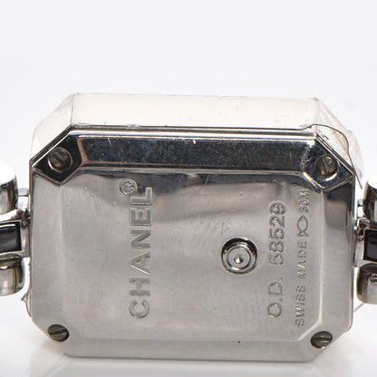 Chanel Stainless Steel Ceramic Diamond Bezel 16mm Premiere Triple Row Quartz Watch Black 5 of 7