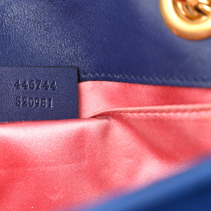 Gucci Velvet Matelasse Mini GG Marmont Shoulder Bag Cobalt Blue 7 of 14