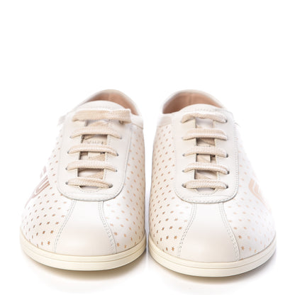 Gucci X SEGA Calfskin GUCCY Stars Womens Falacer Sneakers 37.5 White 2 of 10