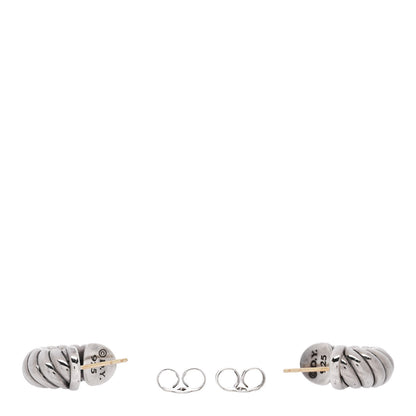 David Yurman Sterling Silver Sculpted Cable Shrimp Earrings 3 of 4