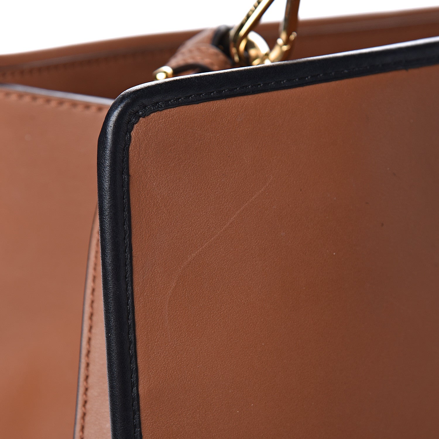 Fendi Vitello Century Opaco F is Fendi Bi-Color Regular Runaway Satchel Corteccia Black 13 of 22