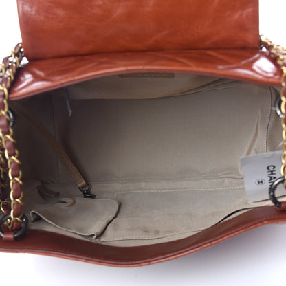 Chanel Glazed Crinkled Lambskin Large East West Flap Red 7 of 10