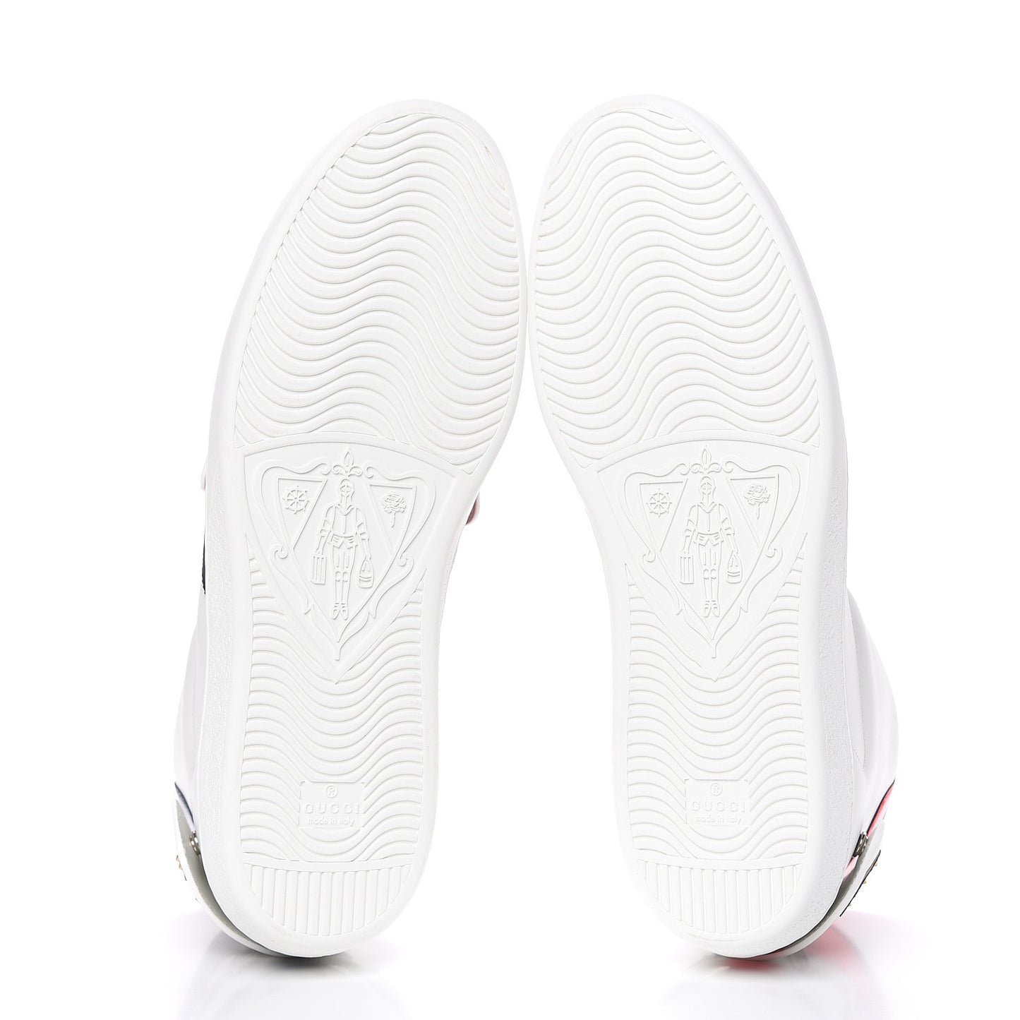 Calfskin Ayers Embroidered Web Mens Ace Removable Patches High Top Sneakers 13 White