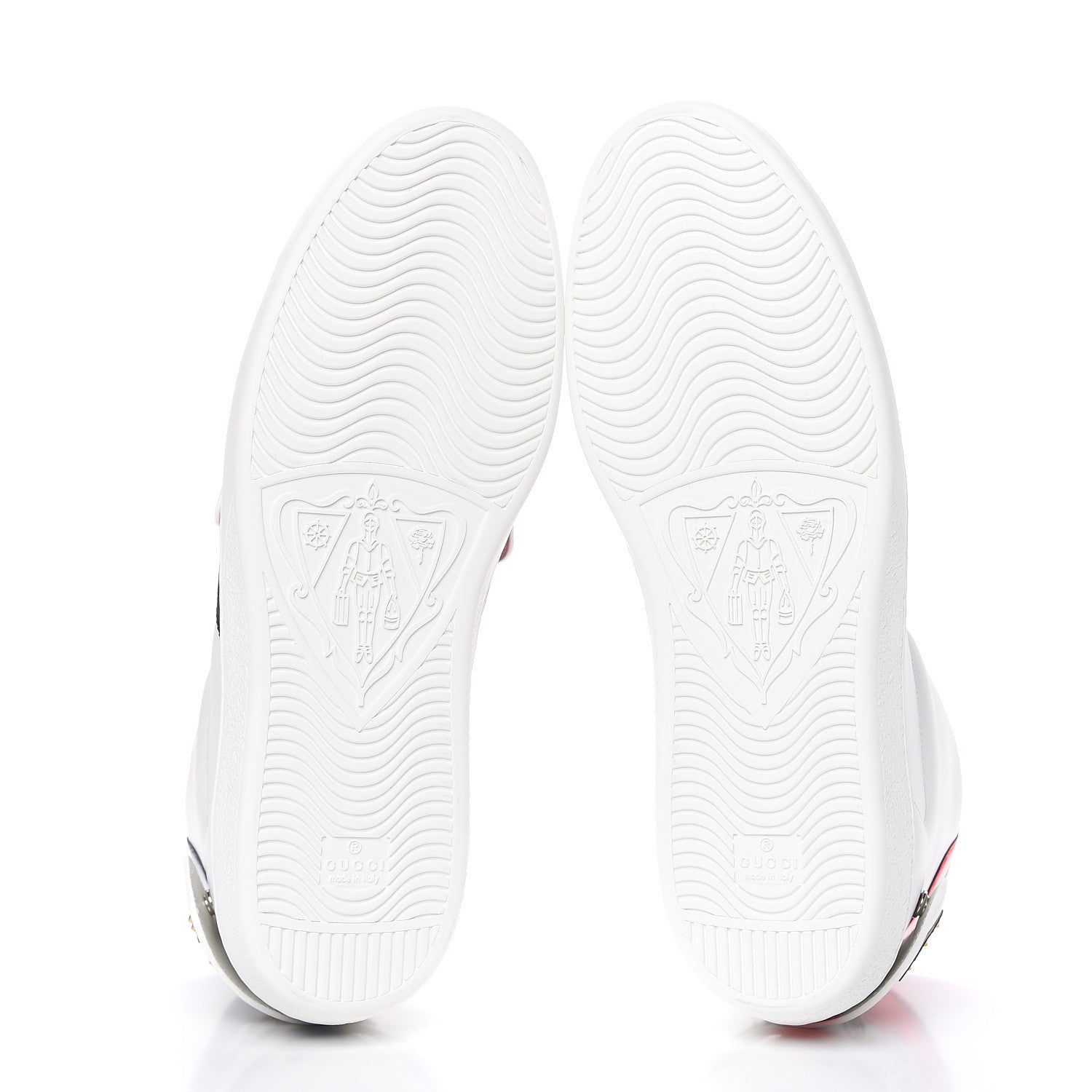 Gucci Calfskin Ayers Embroidered Web Mens Ace Removable Patches High Top Sneakers 13 White 7 of 12