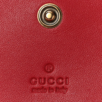 Gucci Calfskin Queen Margaret Card Case Wallet Blue Agata Hibiscus Red Mystic White 6 of 9