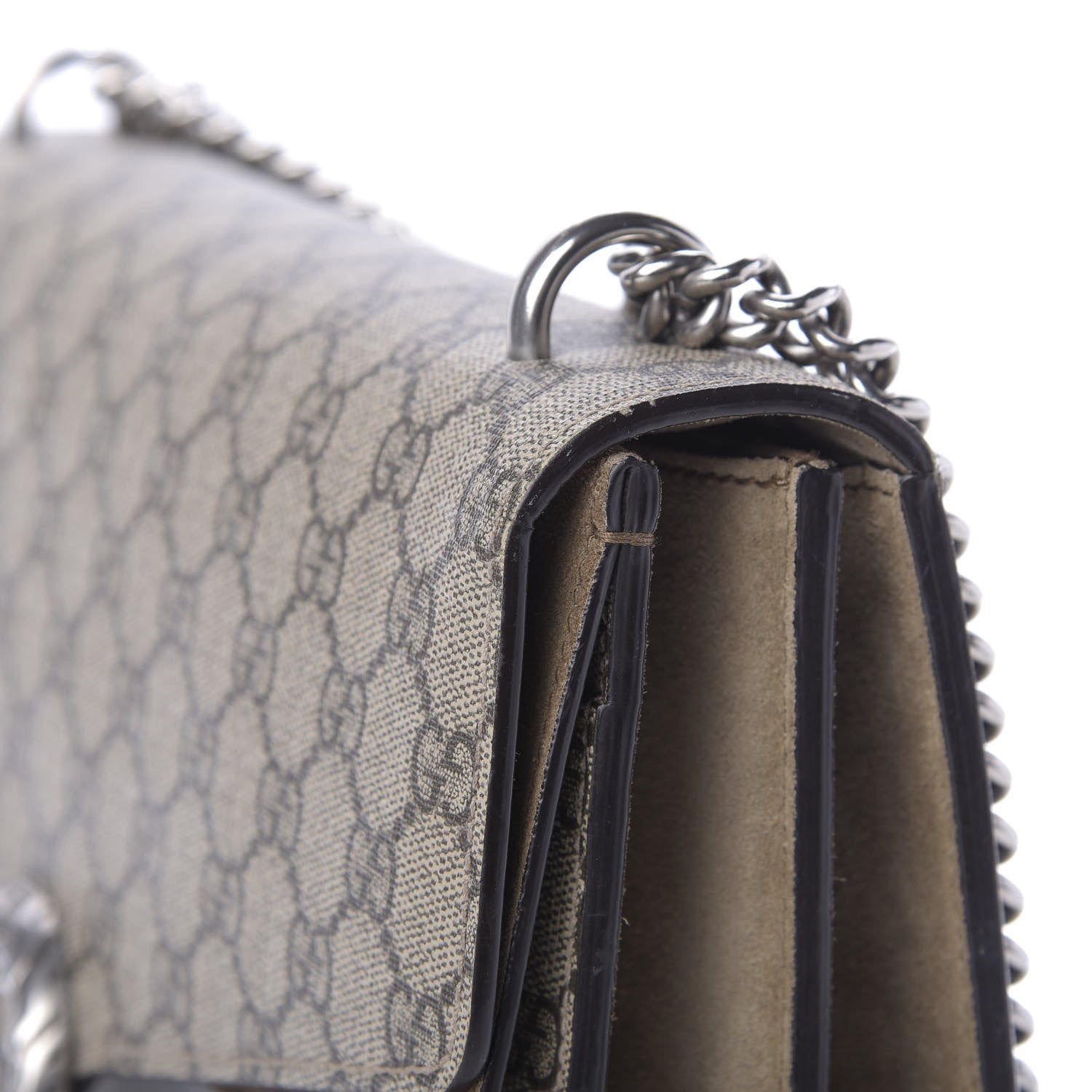 Gucci GG Supreme Monogram Medium Dionysus Shoulder Bag Taupe 10 of 11