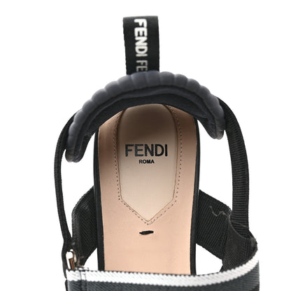 Fendi PVC Calfskin FF Colibri Slingback Ballerina Flats 38 Black 7 of 9