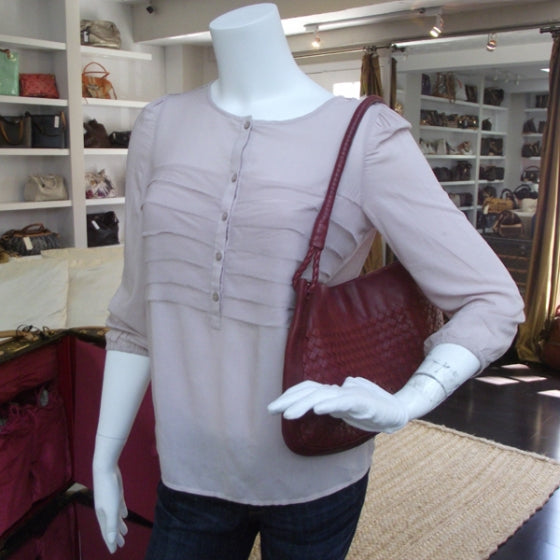 Woven Shoulder Bag Red