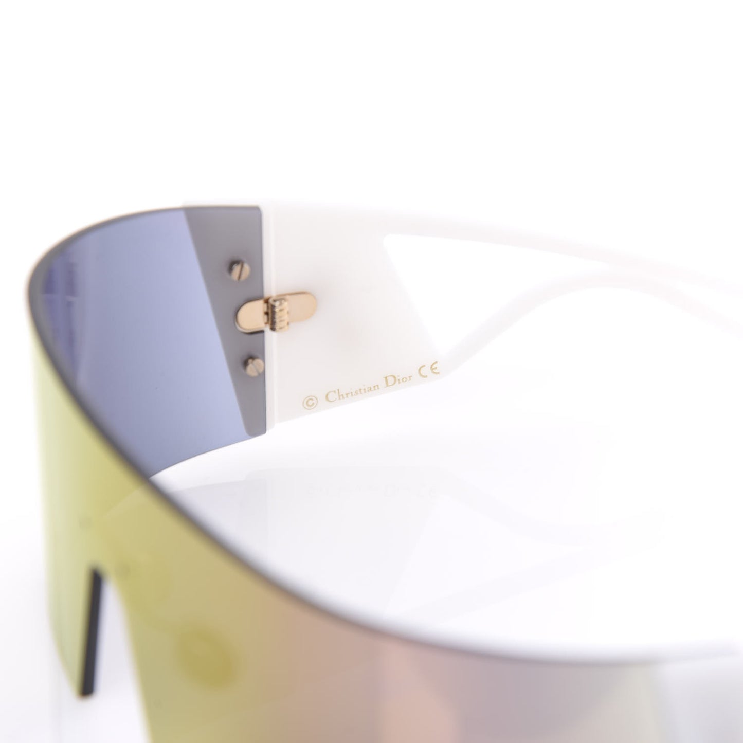Acetate Mirrored KaleiDiorscopic Sunglasses Multicolor White