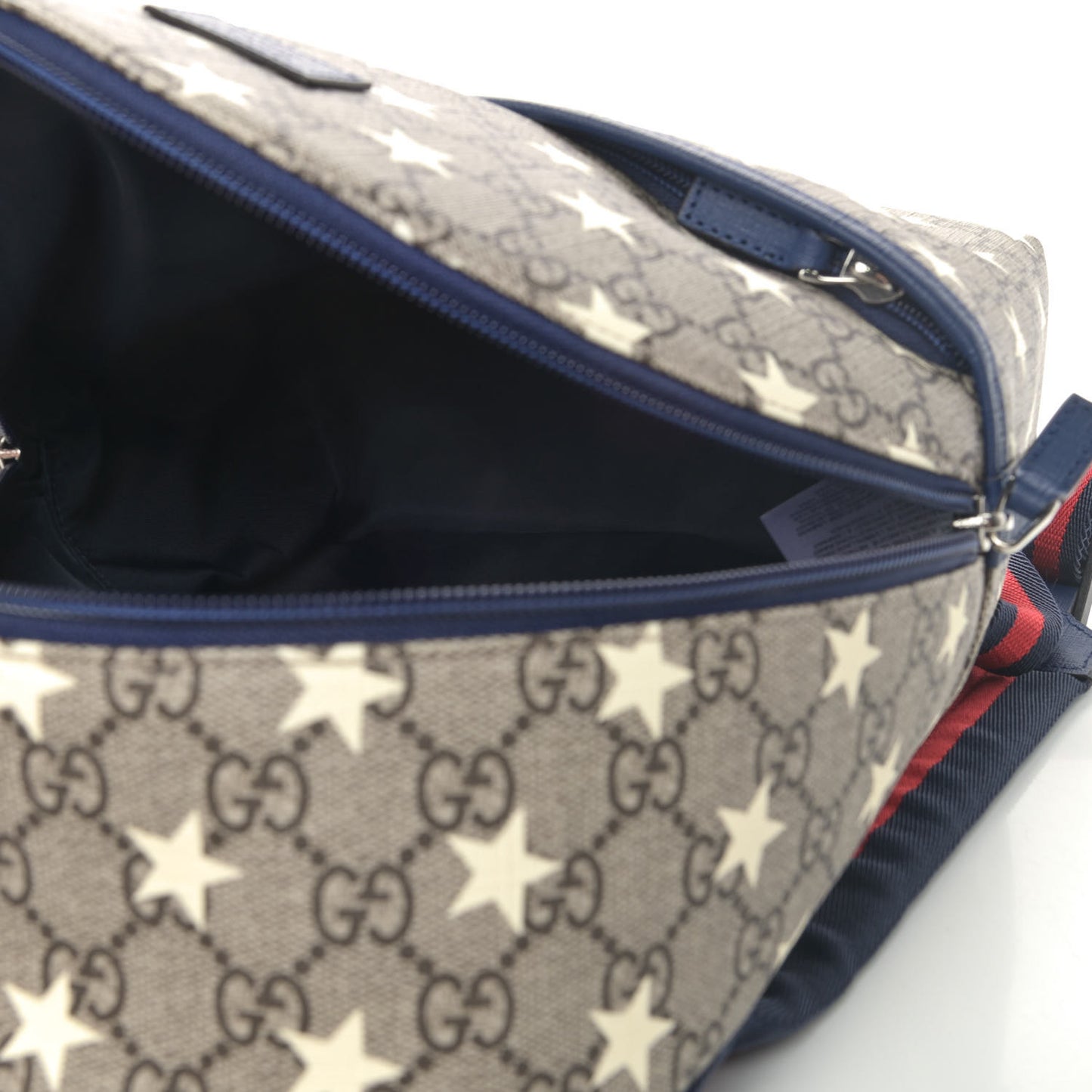GG Supreme Monogram Stars Childrens Backpack Beige Ebony Yellow Royal