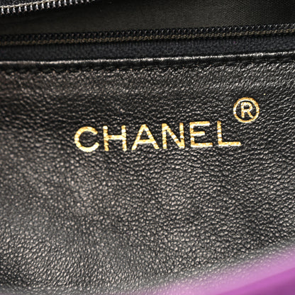 Chanel Suede Quilted CC Tassel Clutch Purple 6 of 12