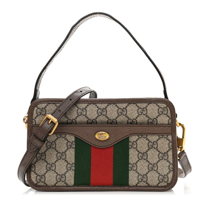 Gucci GG Supreme Monogram Web Ophidia Crossbody Bag Beige New Acero 1 of 11
