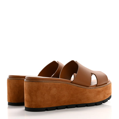 Hermes Calfskin Suede Goatskin Eze 30 Sandals 41 Naturel 4 of 9