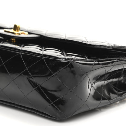 Chanel Patent Quilted Medium Double Flap Black 10 of 12