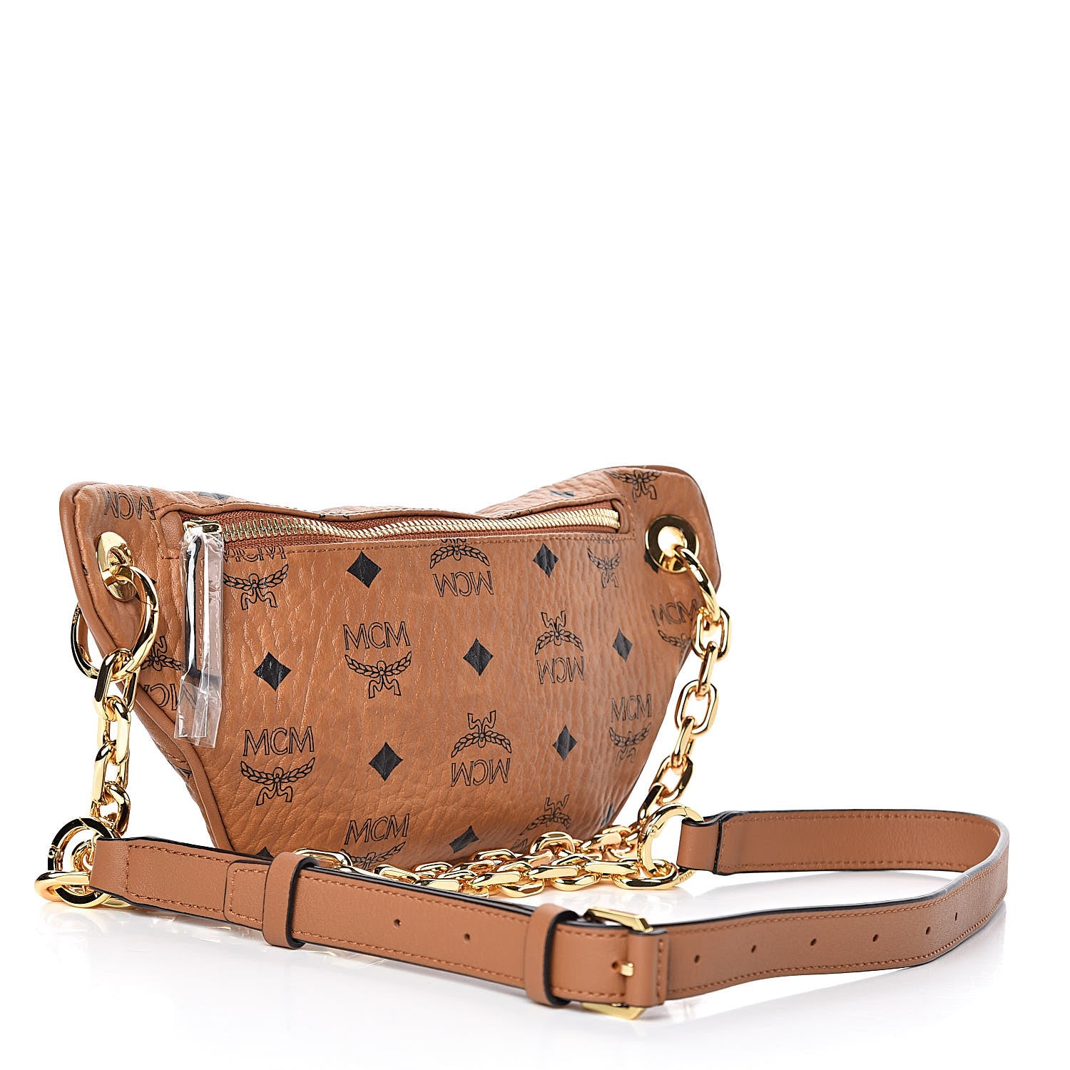MCM Visetos Stark Belt Bag Cognac 3 of 9
