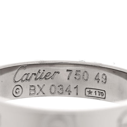 Cartier 18K White Gold 3.5mm LOVE Wedding Band Ring 49 4.75 4 of 4