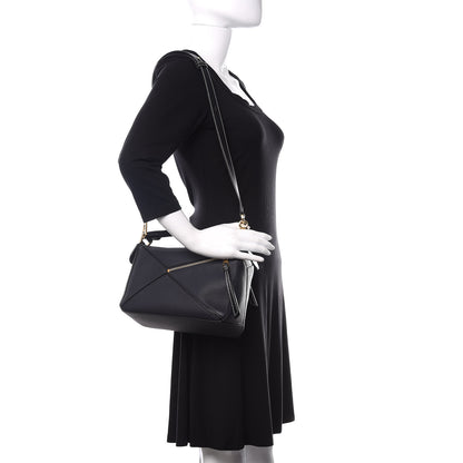 Loewe Calfskin Small Puzzle Bag Midnight Blue Black 2 of 9