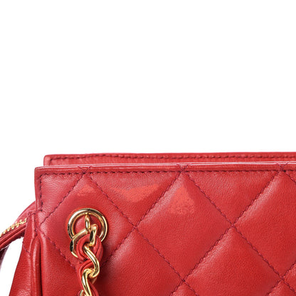 Chanel Lambskin Quilted Small Shoulder Bag Red 9 of 9