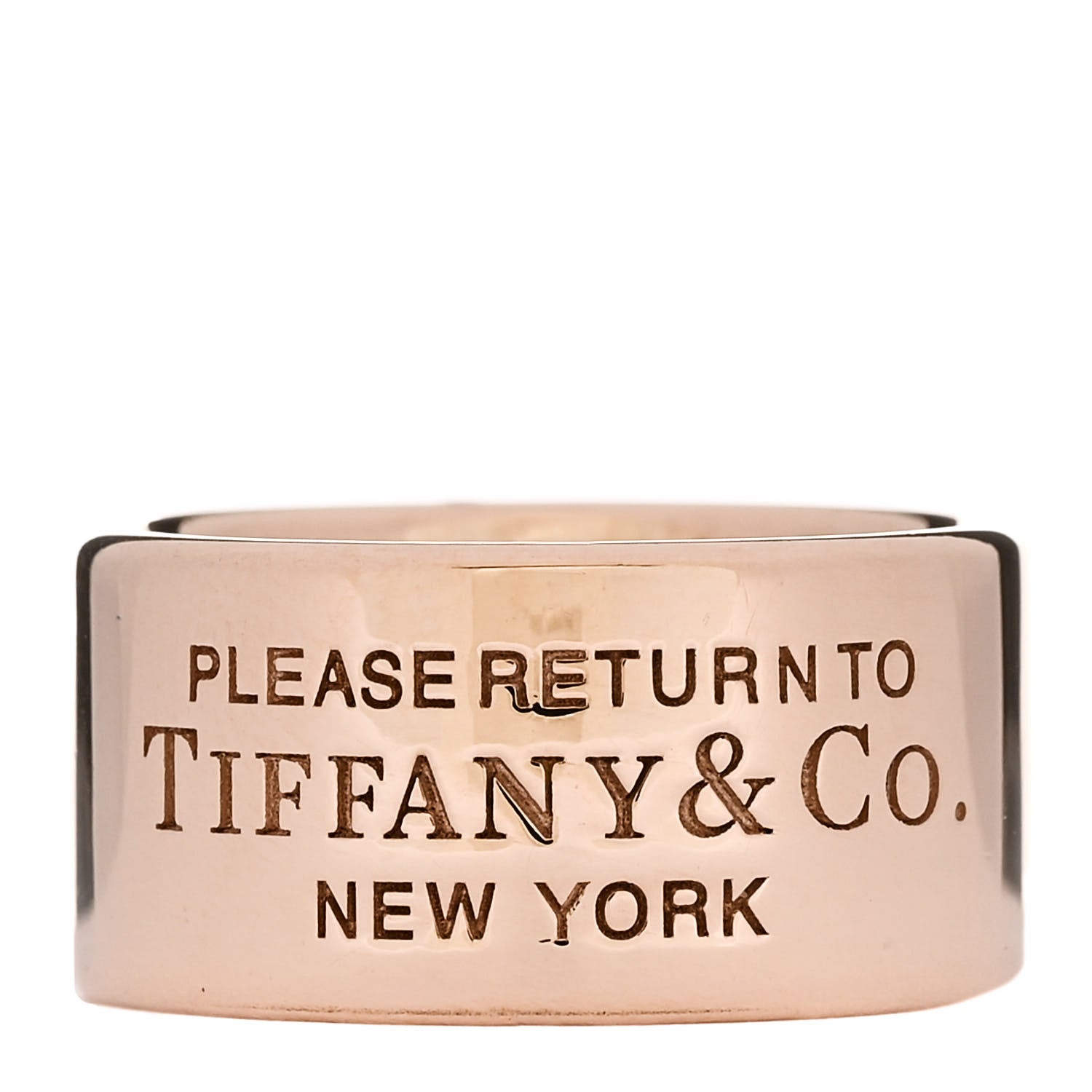 Tiffany 18K Rose Gold Return to Tiffany Wide Ring 54 7 1 of 4