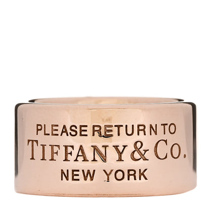 Tiffany 18K Rose Gold Return to Tiffany Wide Ring 54 7 1 of 4