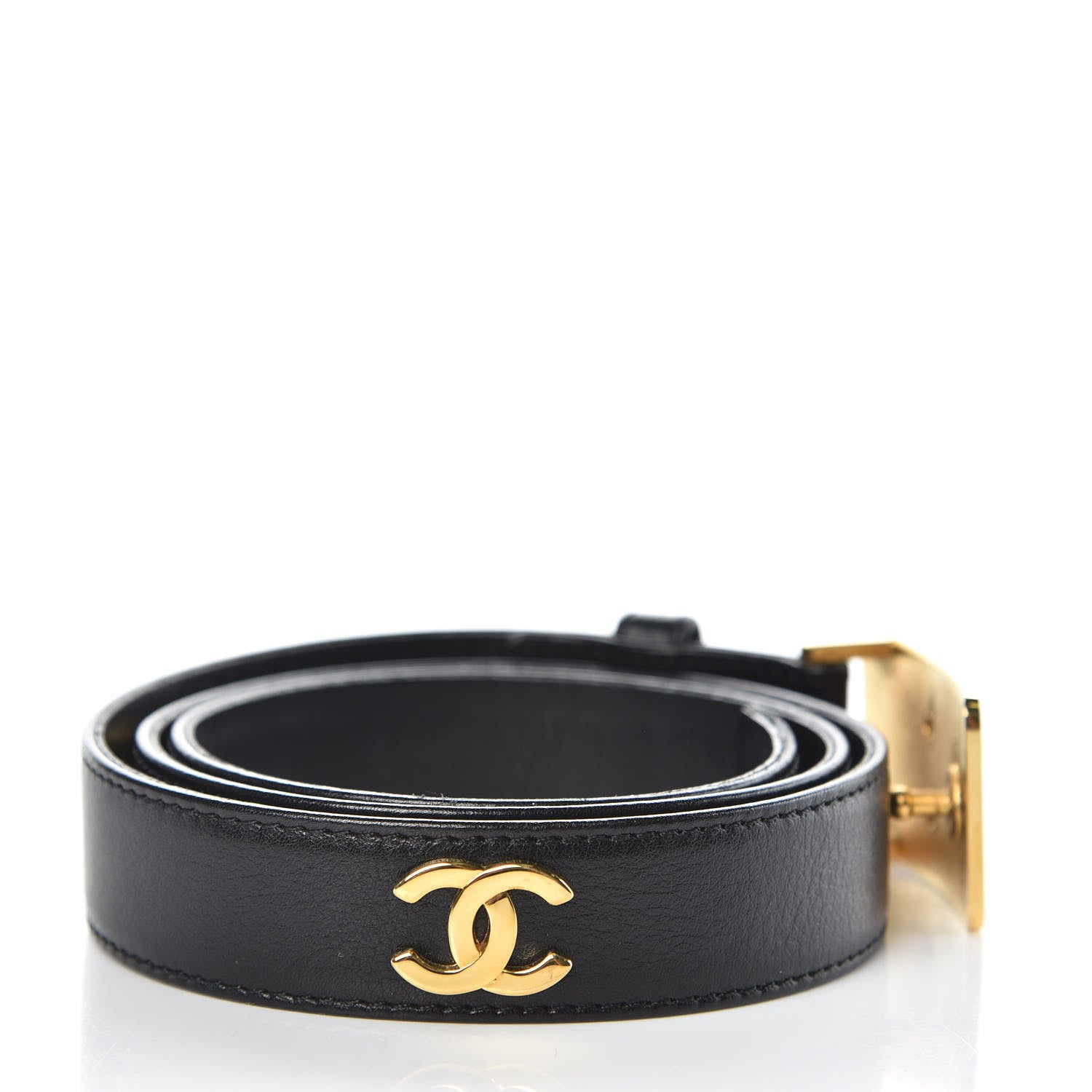 Chanel Calfskin CC Belt 75 30 Black 3 of 8