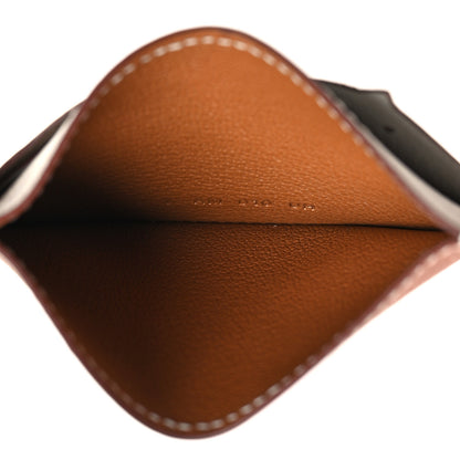 Hermes Barenia Faubourg Epsom Evercolor Les Petits Chevaux Card Holder Fauve Craie Beige De Weimar 5 of 8