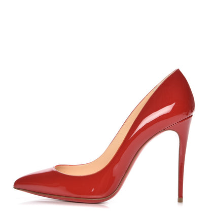 Christian Louboutin Patent Pigalle Follies 100 Pumps 38.5 Rouge De Mars 1 of 7