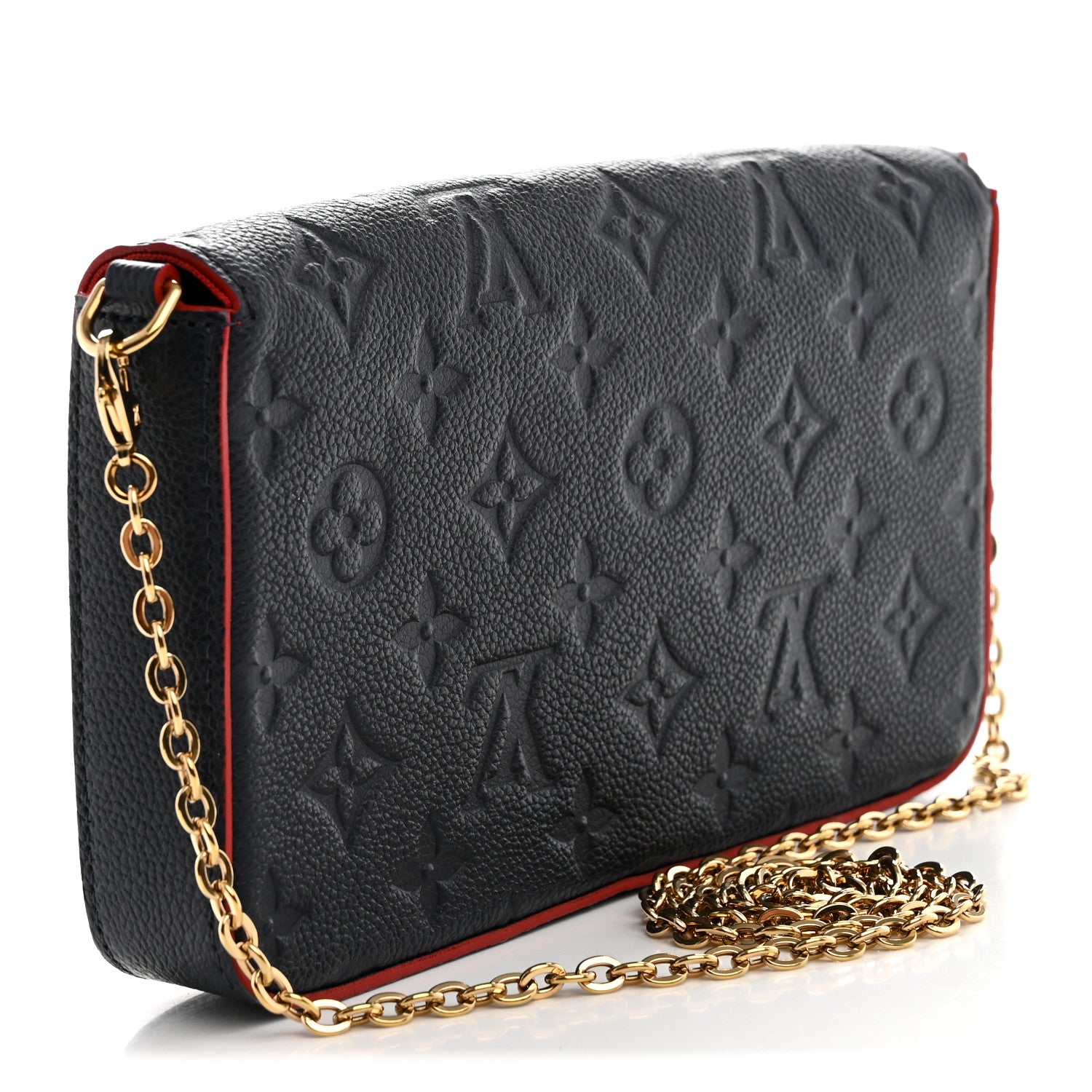 Louis Vuitton Empreinte Pochette Felicie Chain Wallet Marine Rouge 4 of 11