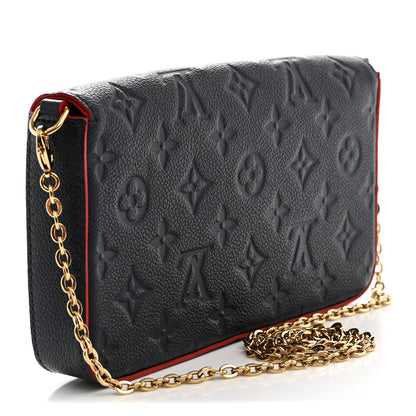Louis Vuitton Empreinte Pochette Felicie Chain Wallet Marine Rouge 4 of 11