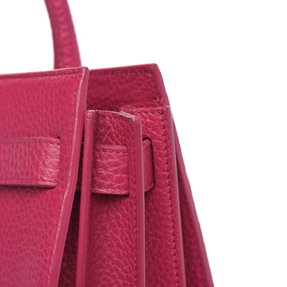 Saint Laurent Grained Calfskin Nano Sac De Jour Fuchsia 12 of 13