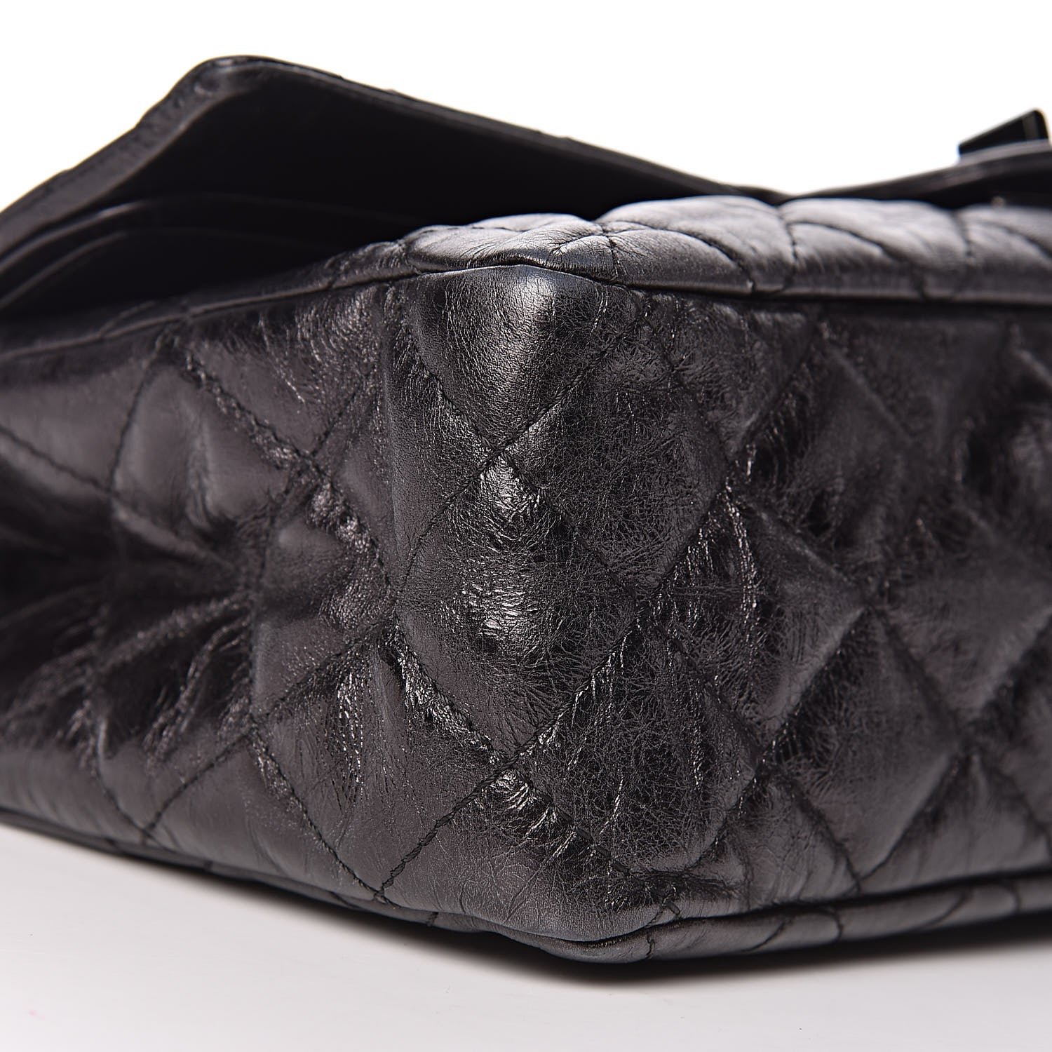Chanel Metallic Aged Calfskin Quilted 2.55 Reissue 227 Flap So Black 8 of 15