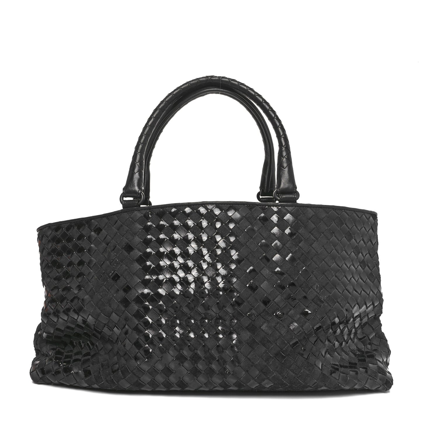 Intrecciato Rugiada Vintaga Medium Shopper Black