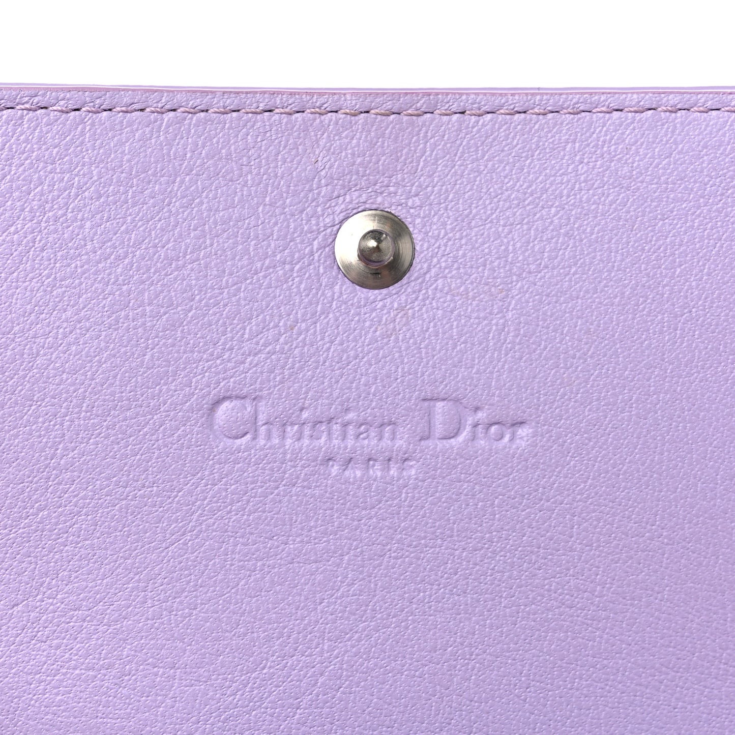 Patent Cannage Lady Dior Card Holder Lilac