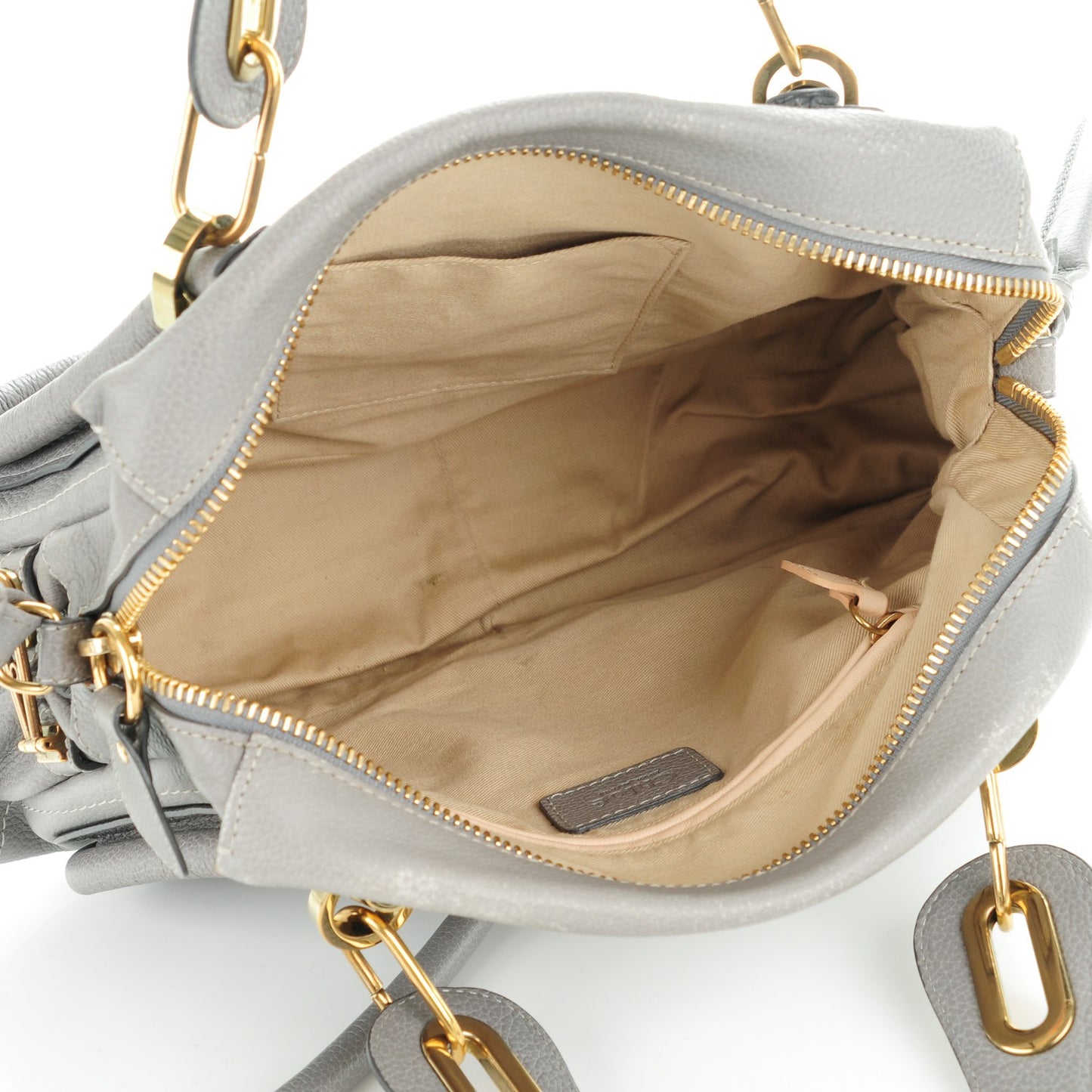 Calfskin Small Paraty Cashmere Grey