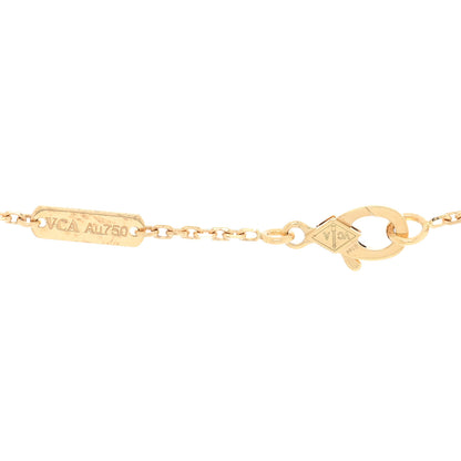 Van Cleef & Arpels 18K Yellow Gold Guilloche Vintage Alhambra Pendant Necklace 4 of 4