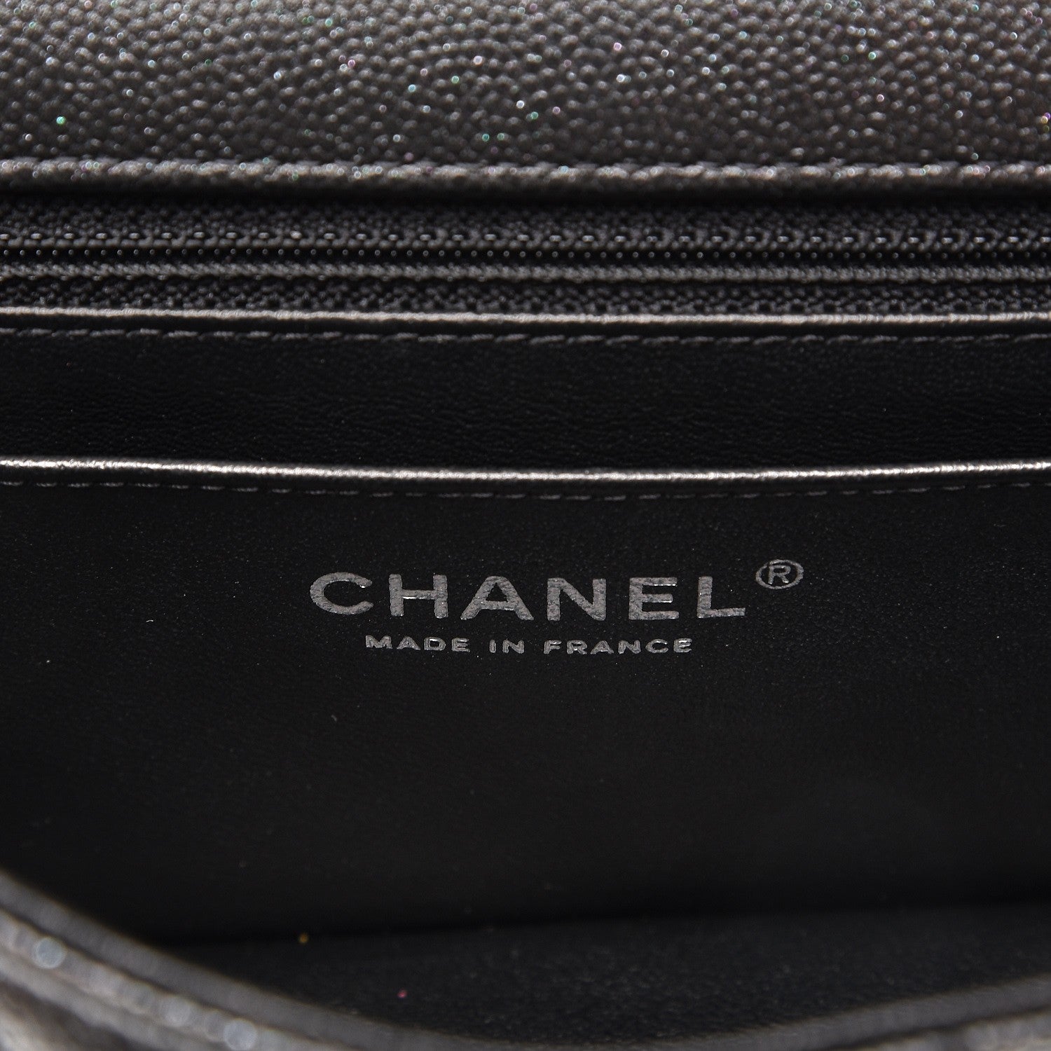 Chanel Iridescent Caviar Quilted Mini Rectangular Flap Black 6 of 8