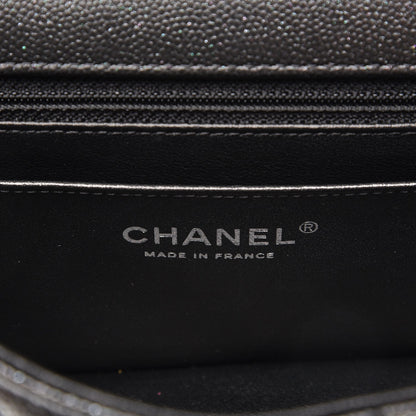 Chanel Iridescent Caviar Quilted Mini Rectangular Flap Black 6 of 8