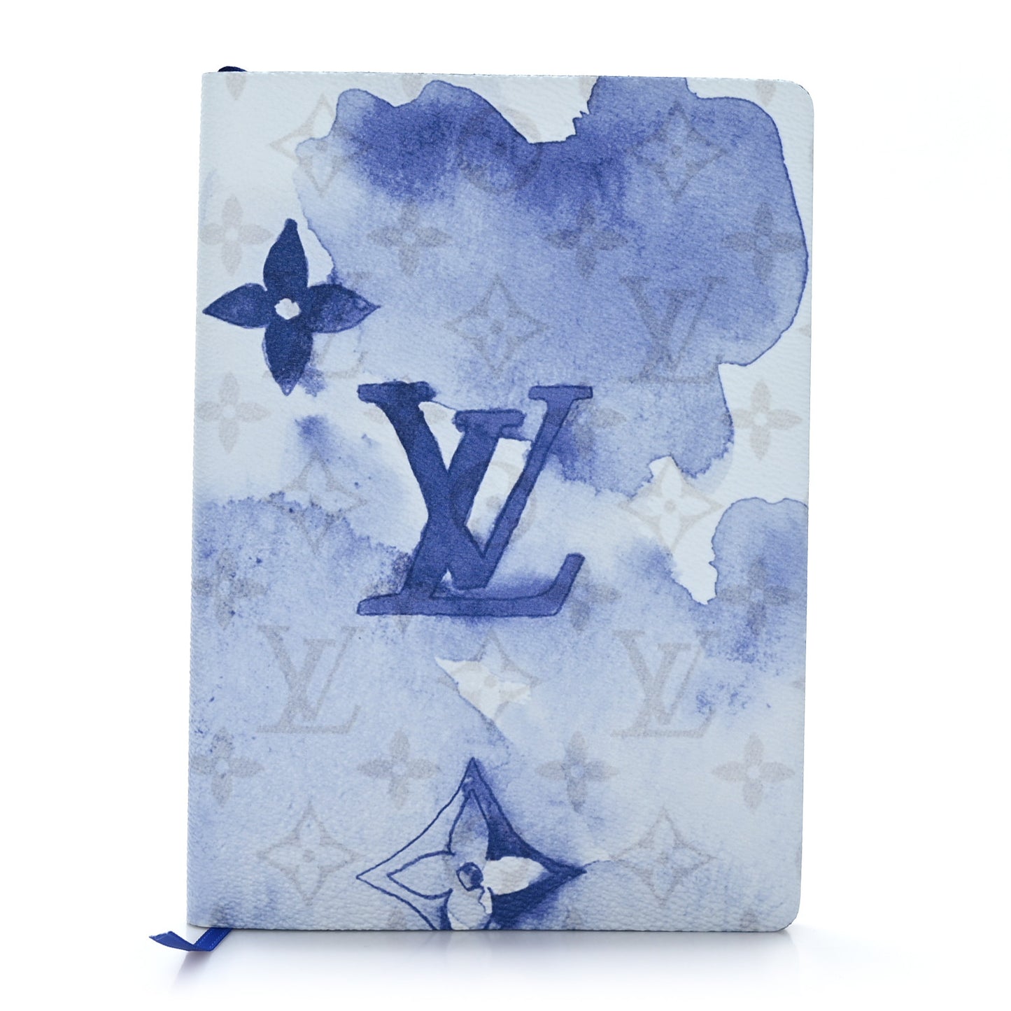 Monogram Watercolor Clemence Notebook Blue