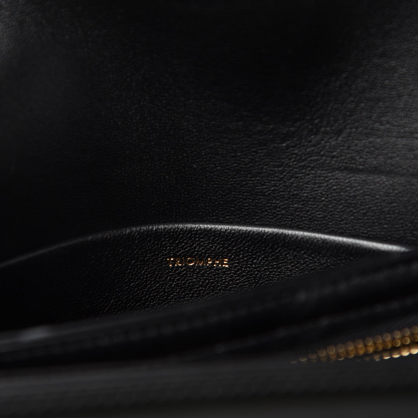 Shiny Calfskin Small Triomphe Black