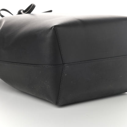 Mansur Gavriel Vegetable Tanned Calfskin Bucket Bag Black Flamma 8 of 9